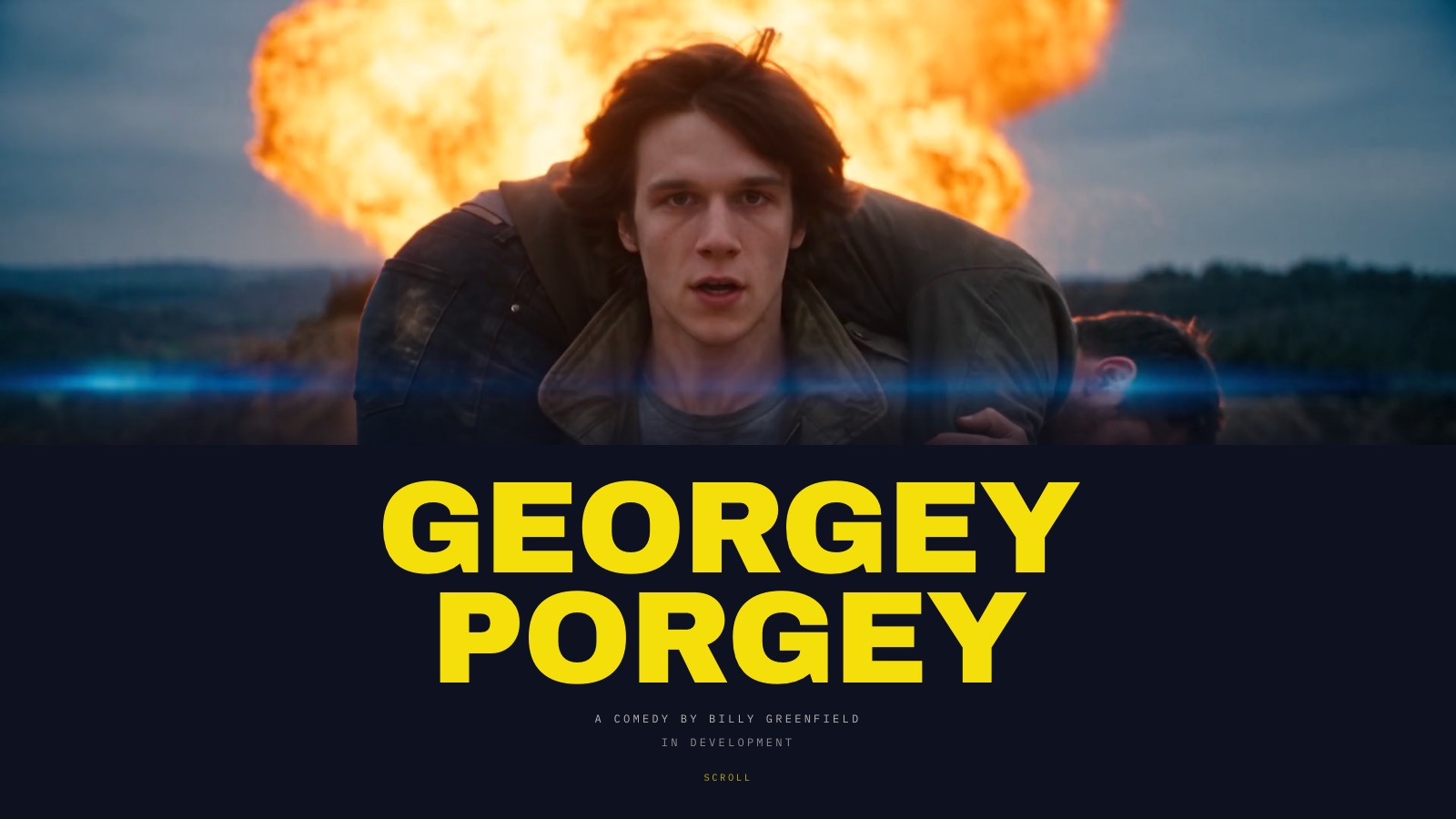 The opening screen of the Georgey Porgey pitch deck.