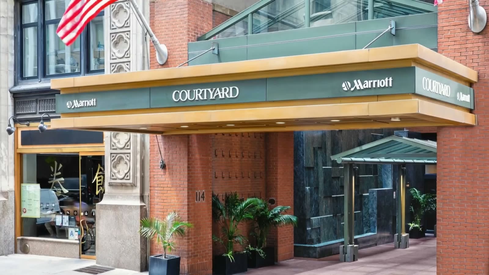 A frame from the Courtyard by Marriott film.